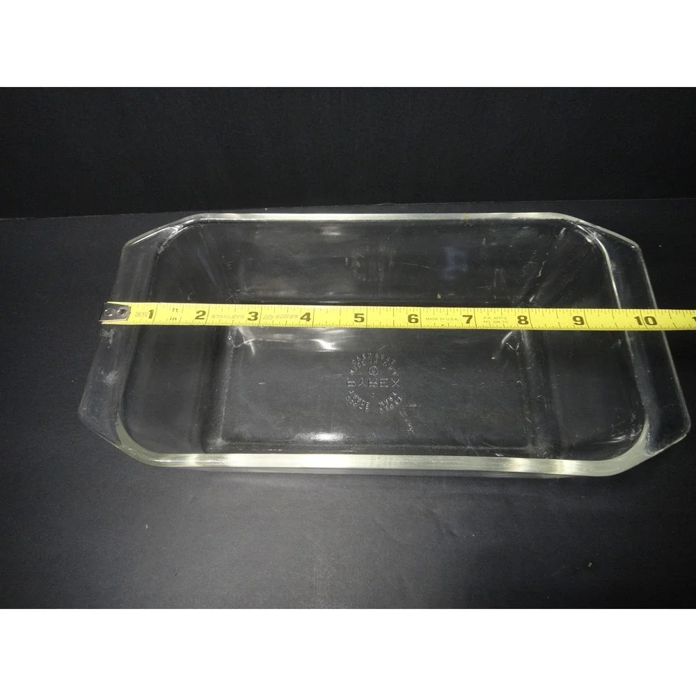 Pyrex 215-B Clear Glass Loaf Pan Vintage 1.5 Quart Rectangular Baker Made in USA